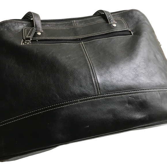 Buxton Bags Buxton Leather Briefcase Laptop Case In Black Poshmark